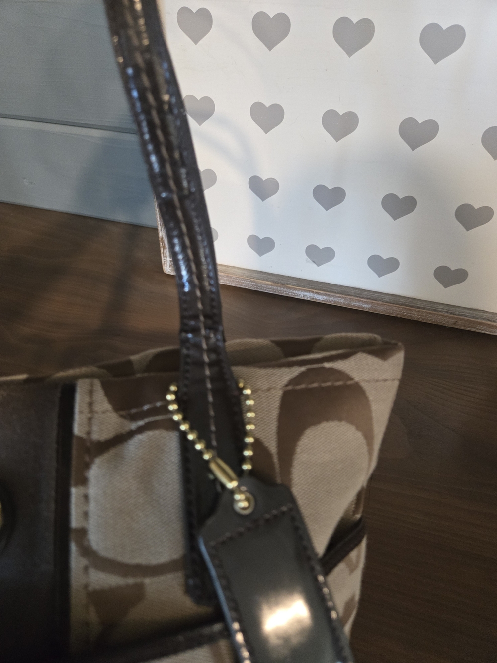 Coach Signature Canvas Tote Bag in Brown - Picture 7 of 12